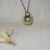 Earthy Donut Ceramic Pendant Necklace Earthy Donut Ceramic Pendant Necklace
