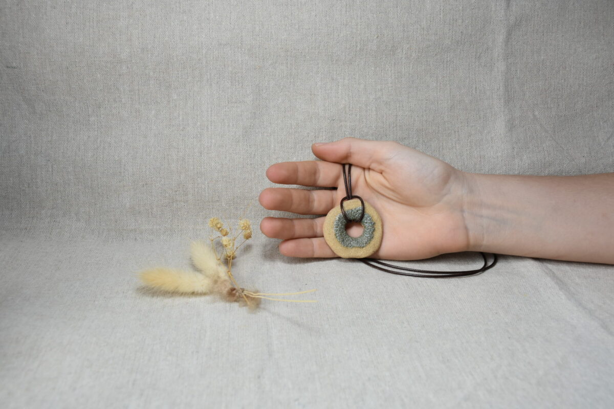 Earthy Donut Ceramic Pendant Necklace Earthy Donut Ceramic Pendant Necklace