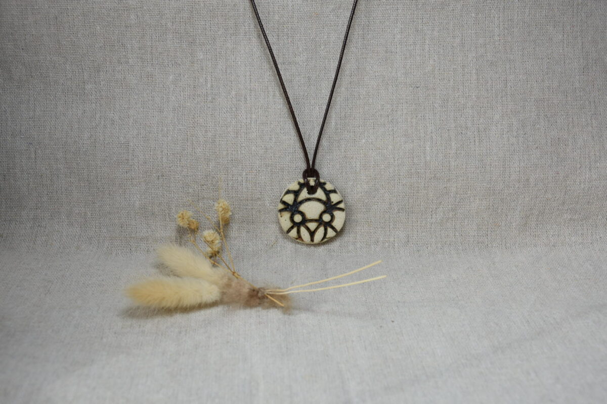 Ceramic Talisman Disc Pendant Ceramic Talisman Disc Pendant