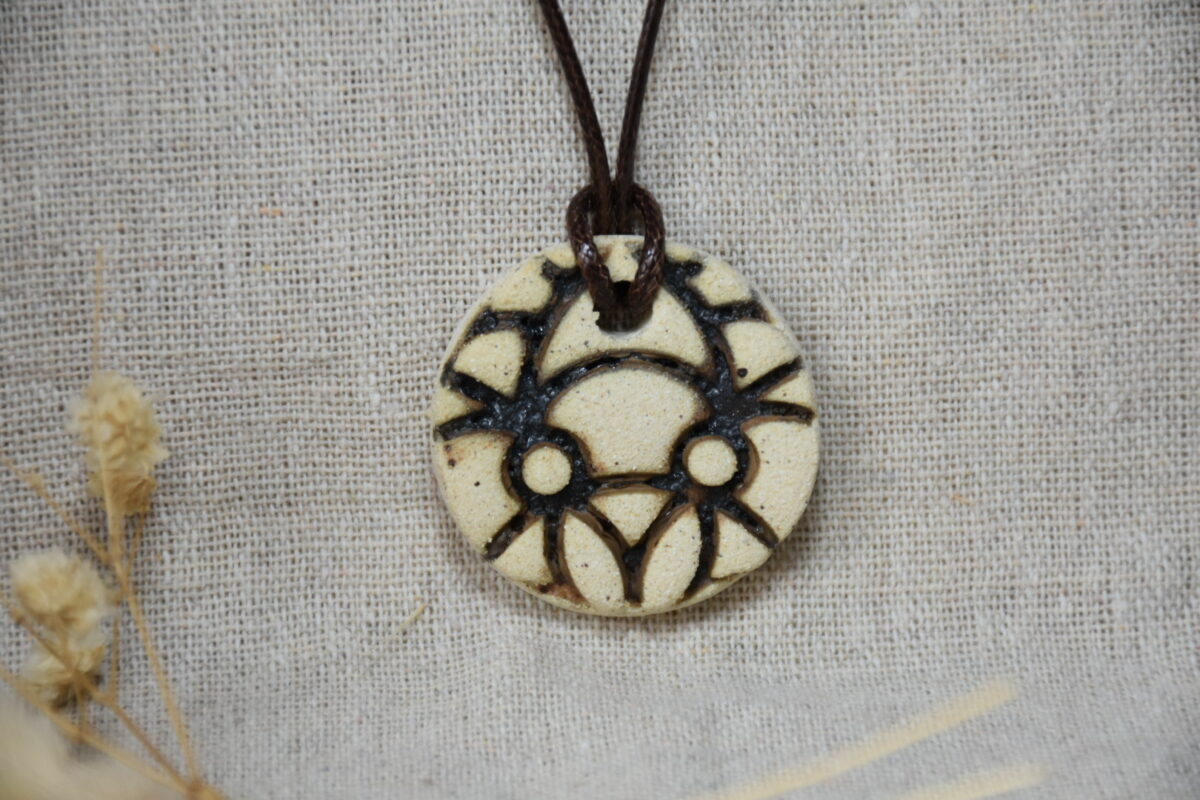 Ceramic Talisman Disc Pendant Ceramic Talisman Disc Pendant