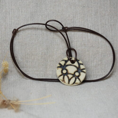 Ceramic Talisman Disc Pendant