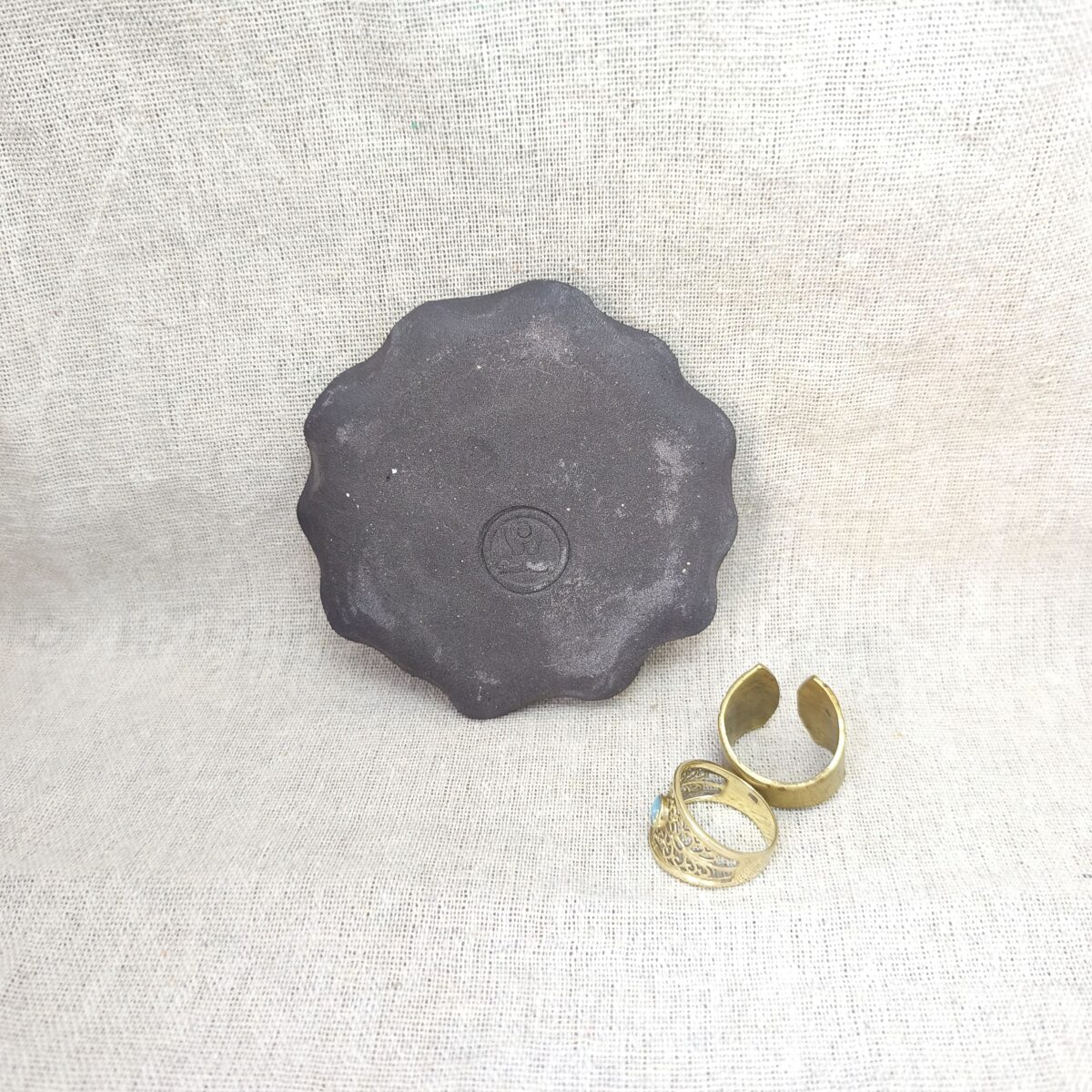 free palestine black clay ring dish free palestine black clay ring dish