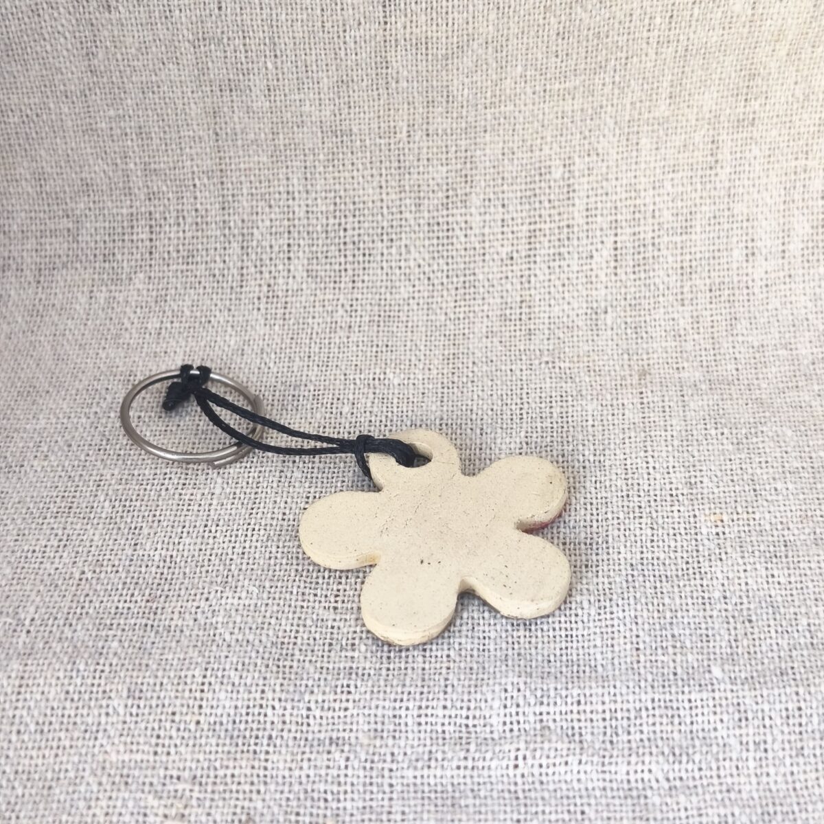 Handmade Free Palestine Ceramic Flower Keychain Handmade Free Palestine Ceramic Flower Keychain