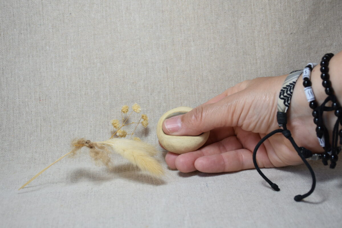 Handmade Ceramic Worry Stone | "HERE" Mindfulness Grounding Pebble Handmade Ceramic Worry Stone | "HERE" Mindfulness Grounding Pebble