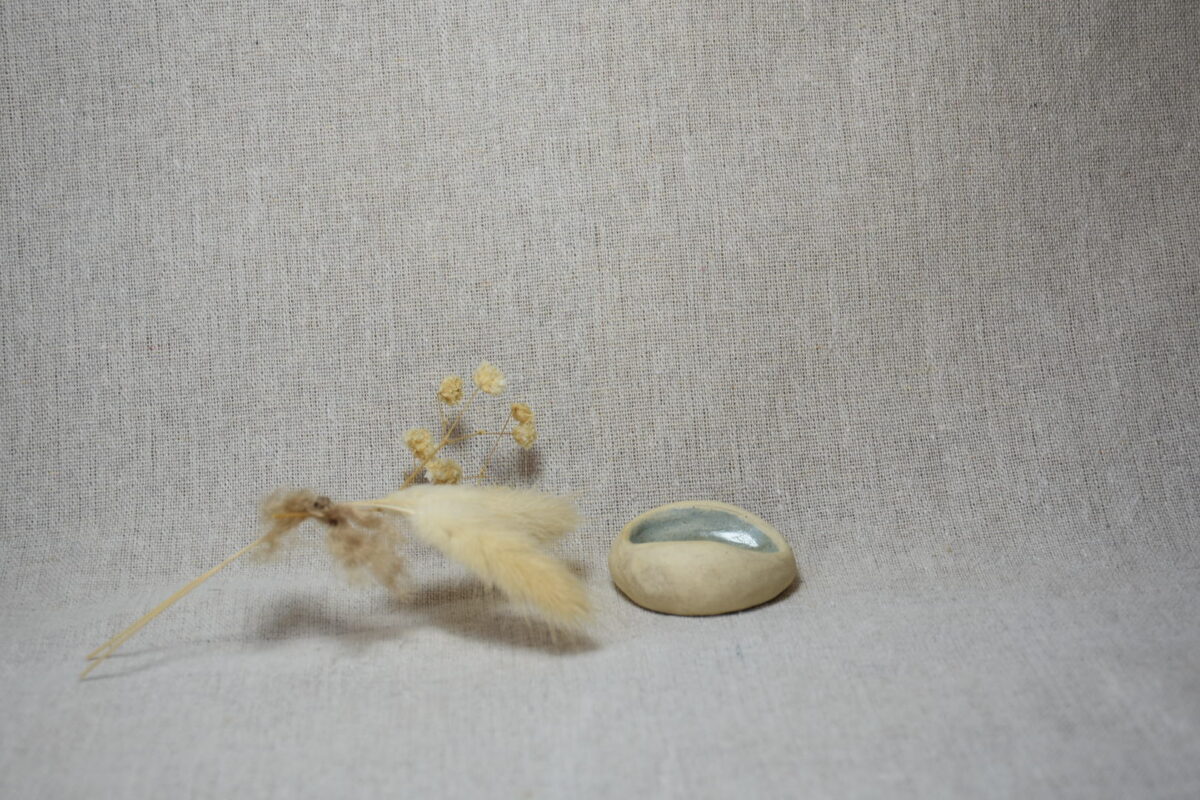 Handmade Ceramic Worry Stone | "HERE" Mindfulness Grounding Pebble Handmade Ceramic Worry Stone | "HERE" Mindfulness Grounding Pebble