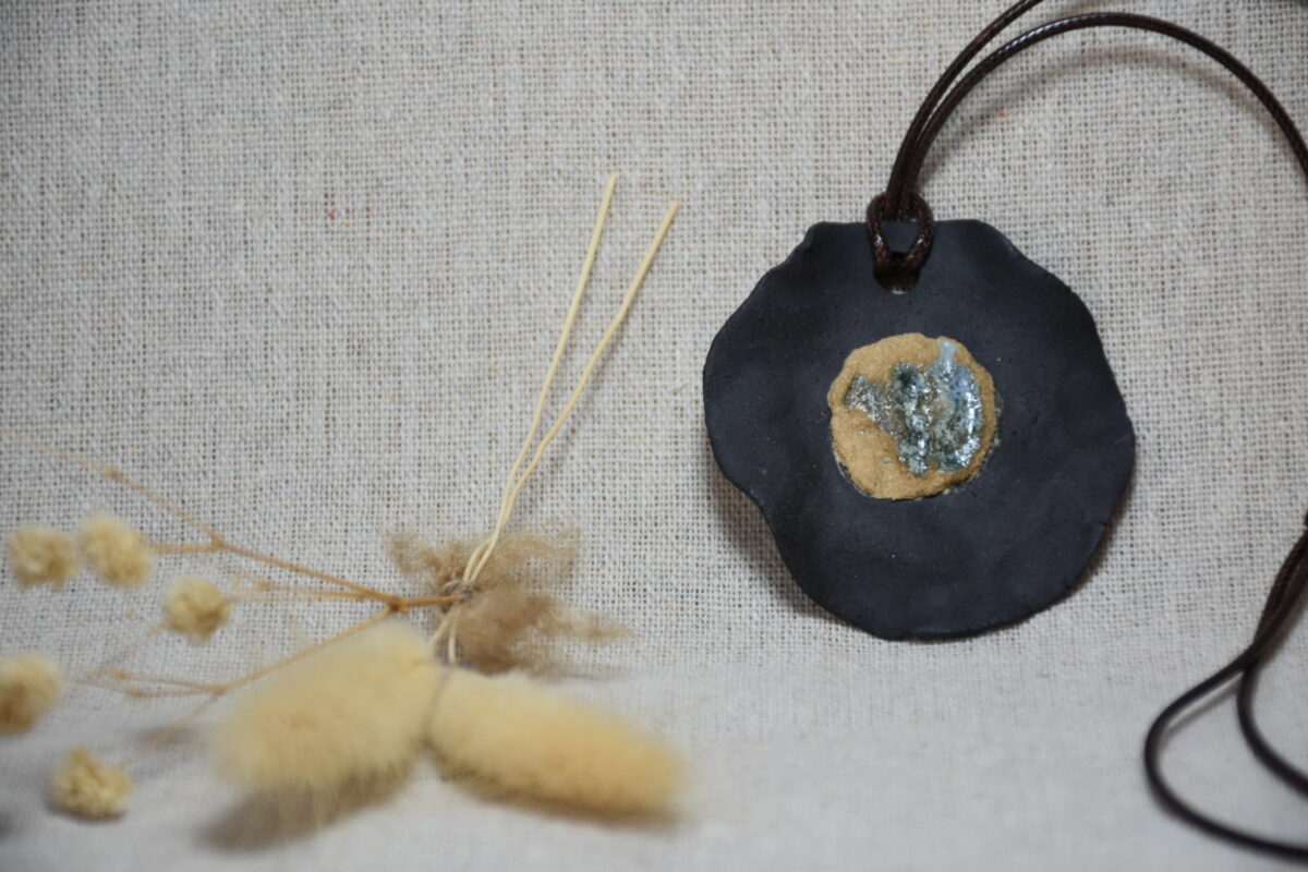 Handmade Black Ceramic Necklace Handmade Black Ceramic Necklace