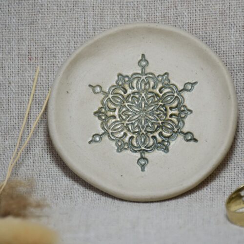 Handmade Ceramic Mandala Ring Dish Handmade Ceramic Mandala Ring Dish