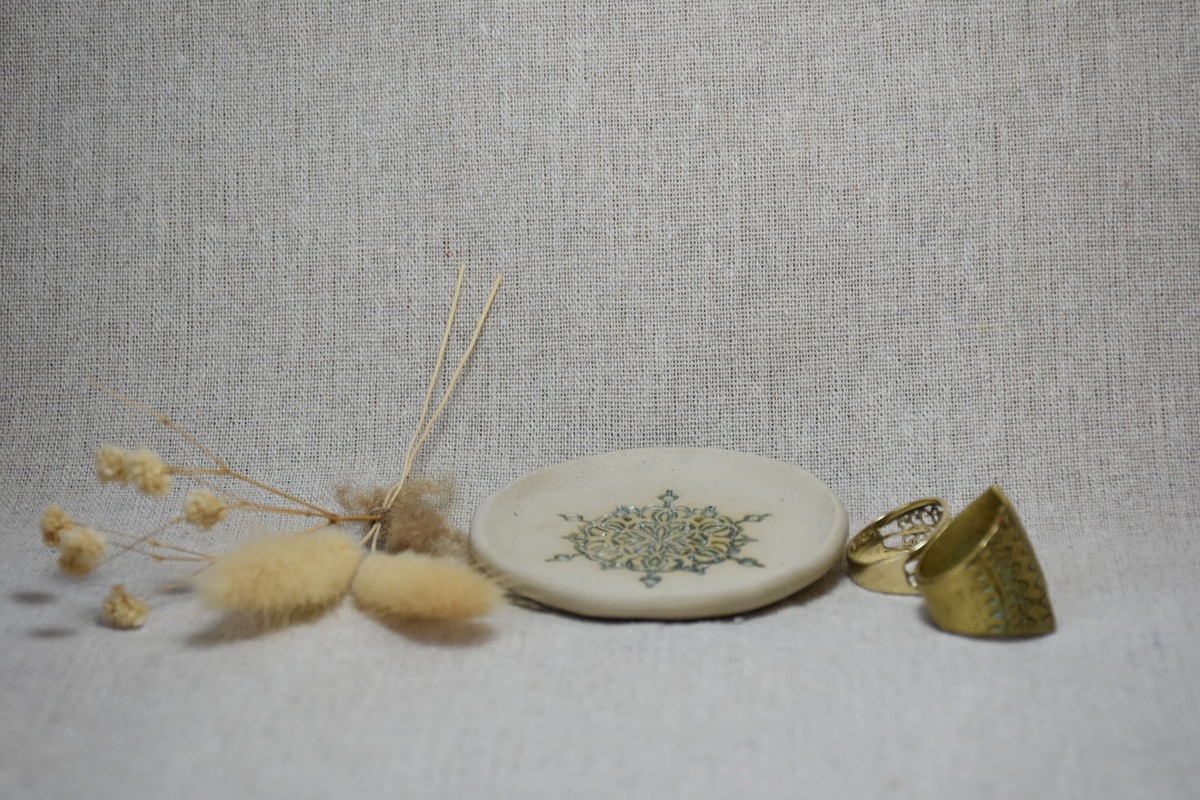 Handmade Ceramic Mandala Ring Dish Handmade Ceramic Mandala Ring Dish