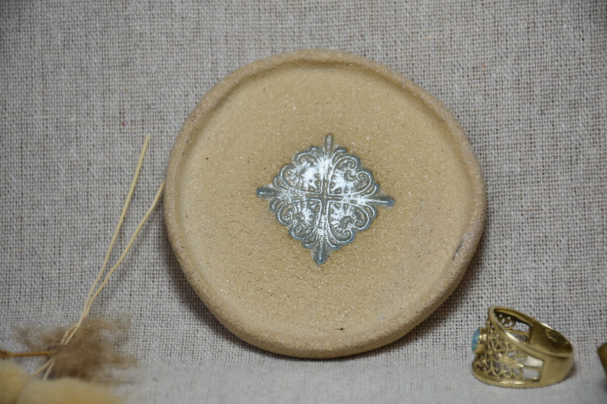 Earthy Stoneware Catchall | Minimalist Round Trinket Dish with Glazed Mandala Earthy Stoneware Catchall | Minimalist Round Trinket Dish with Glazed Mandala