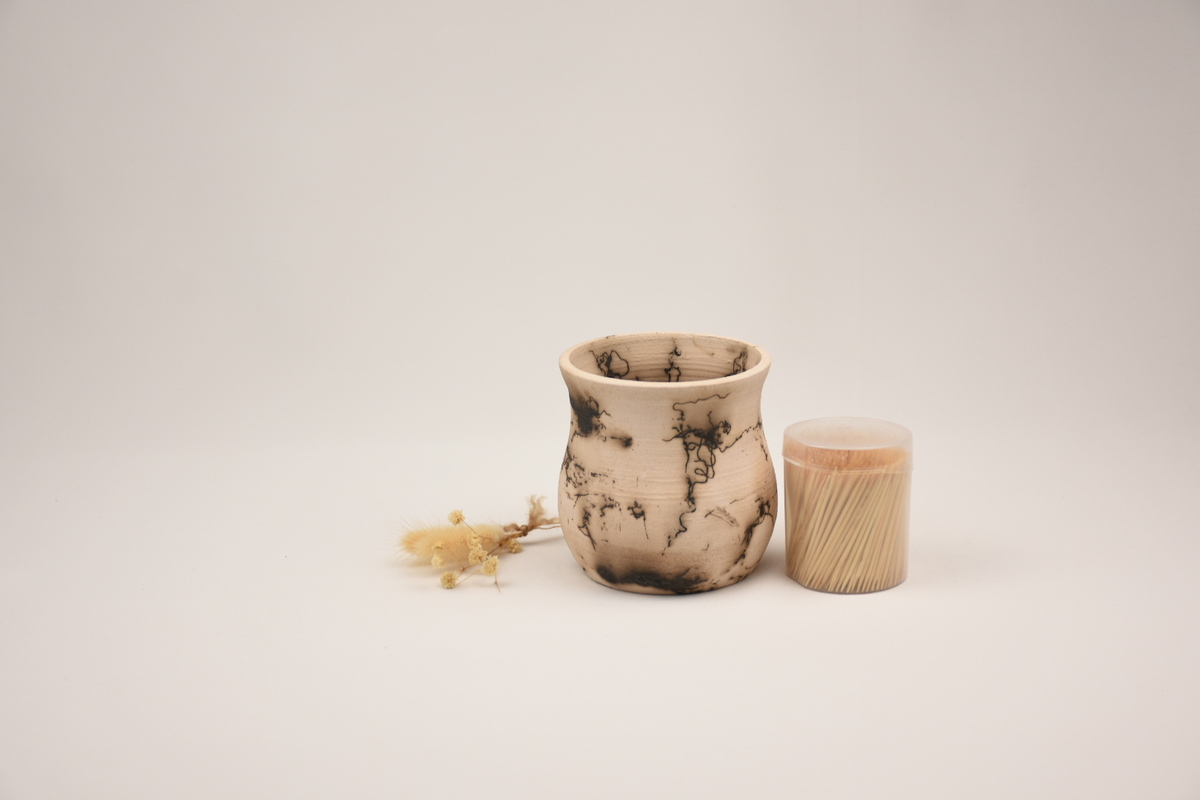 Handmade Raku Ceramic Planter Handmade Raku Ceramic Planter