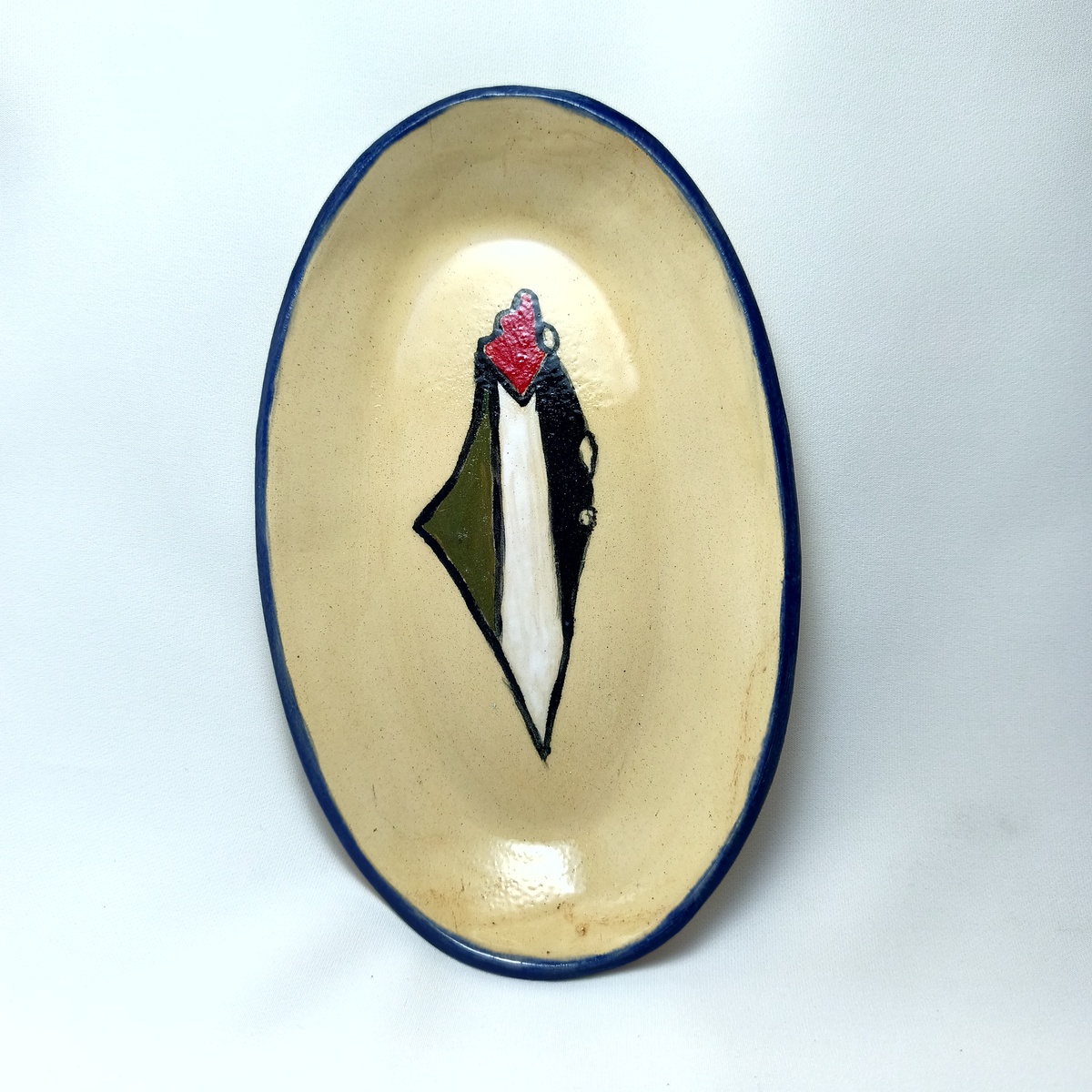 Hand-Painted Palestine Map Ceramic Dish Hand-Painted Palestine Map Ceramic Dish