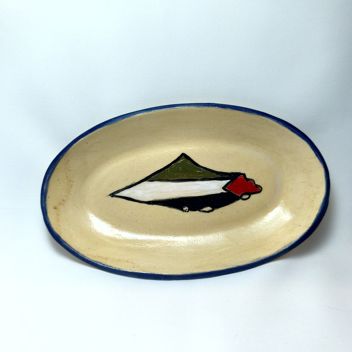 Hand-Painted Palestine Map Ceramic Dish Hand-Painted Palestine Map Ceramic Dish