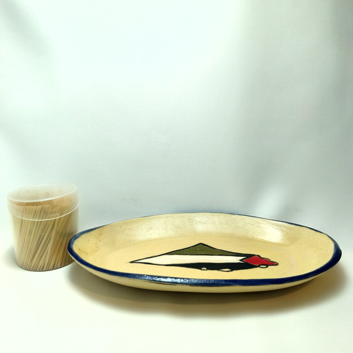 Hand-Painted Palestine Map Ceramic Dish | Palestinian Flag Oval Catchall Tray Hand-Painted Palestine Map Ceramic Dish | Palestinian Flag Oval Catchall Tray