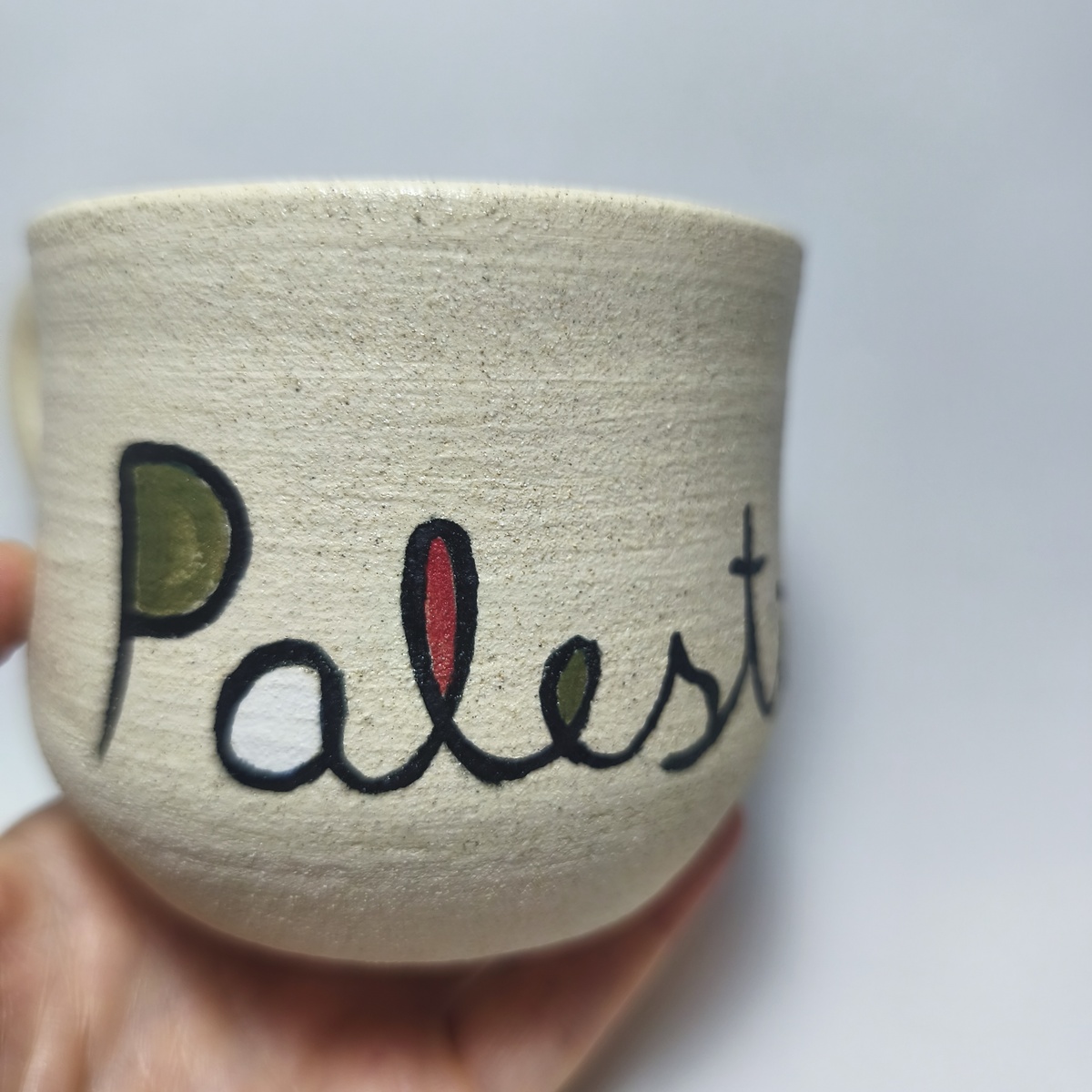 Handmade Palestine Ceramic Mug | Hand-Painted Heritage Coffee Cup Handmade Palestine Ceramic Mug | Hand-Painted Heritage Coffee Cup